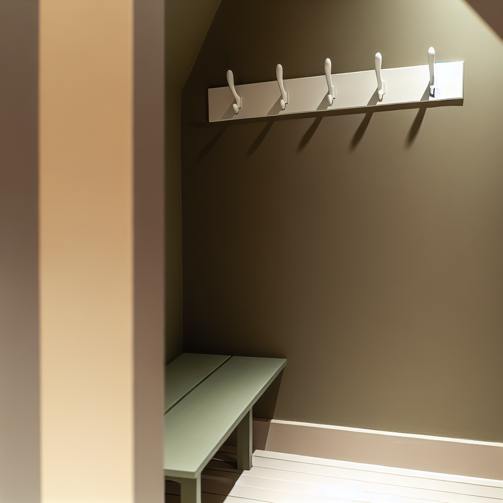 Organized entryway corner